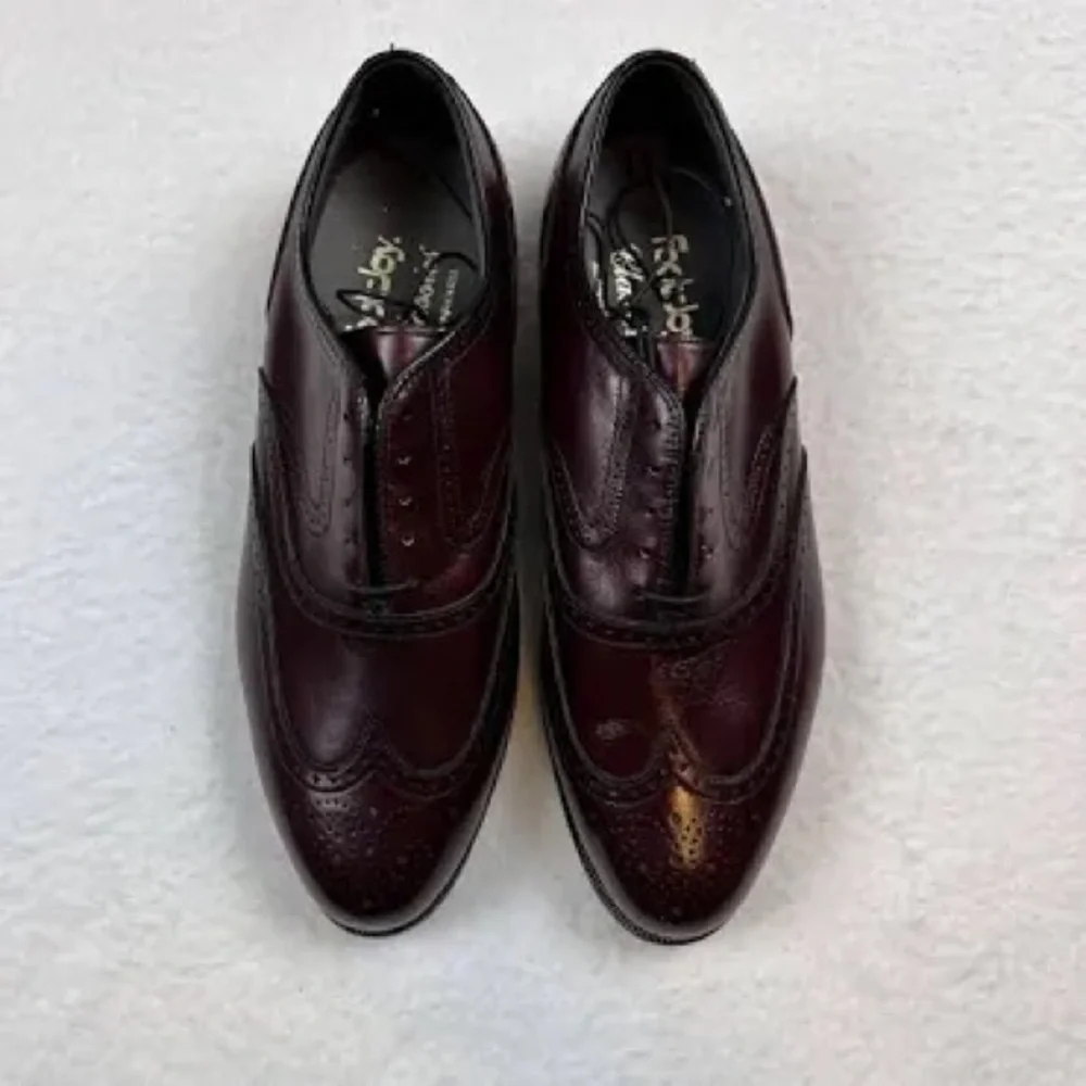NEW!! Men’s FootJoy Classic Wing Tip Ox Dress Shoe Burgundy Leather Size 11AAA